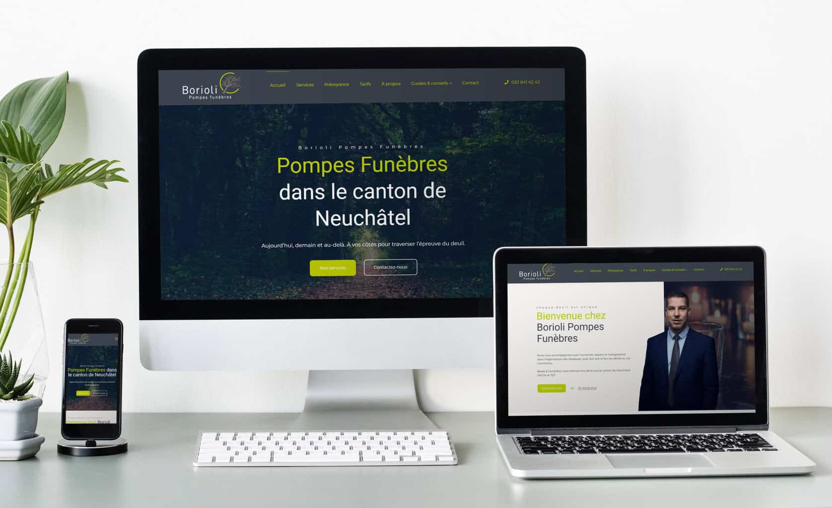 Refonte du site internet de Borioli Pompes Funèbres