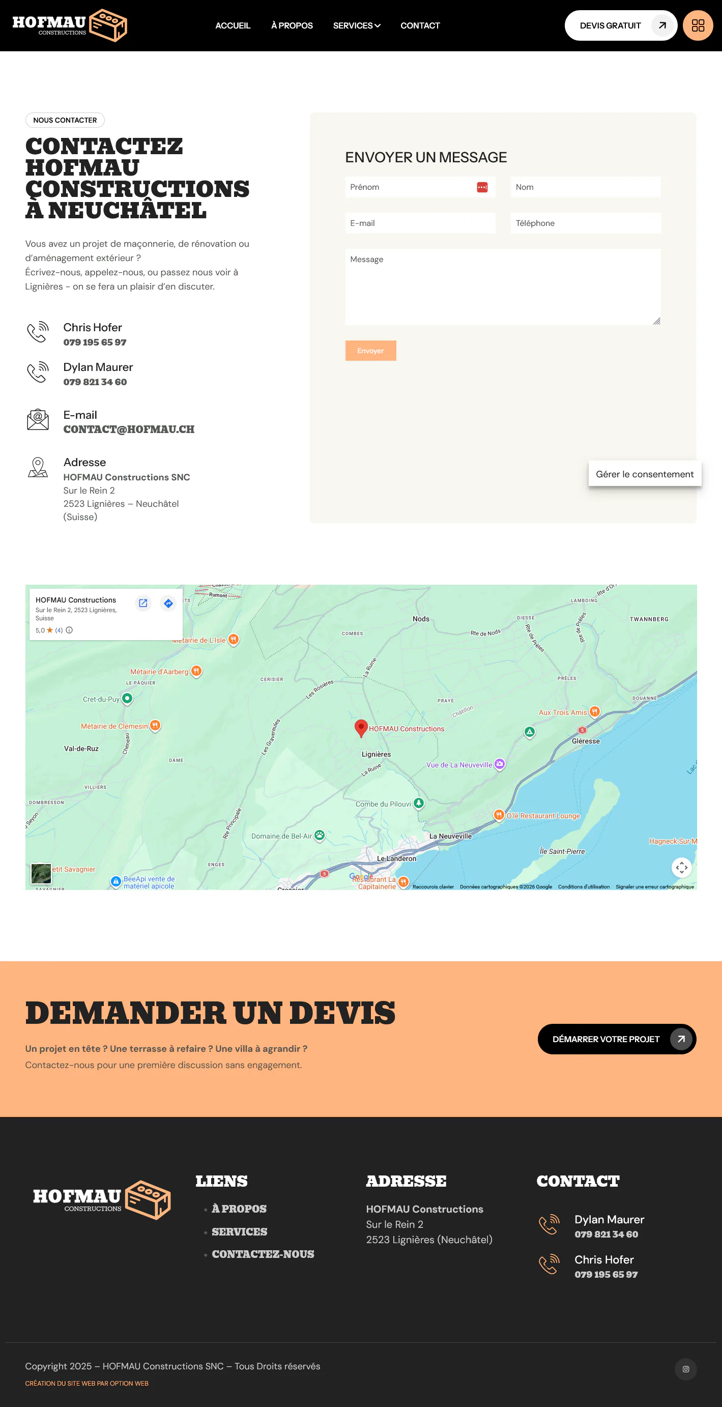 Capture du projet hofmau constructions