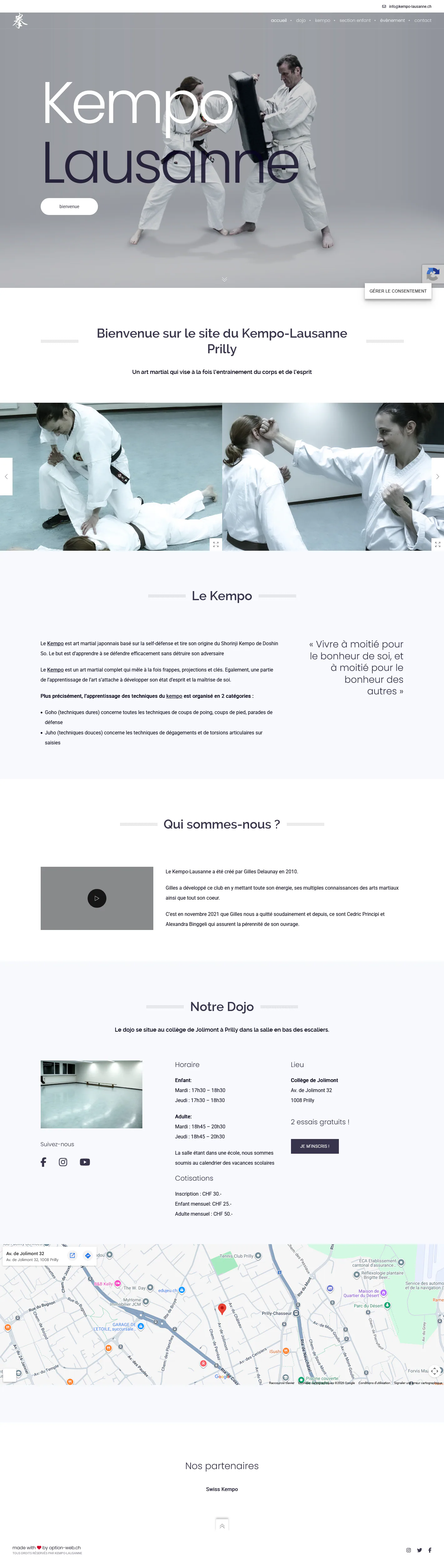 Capture du projet kempo lausanne